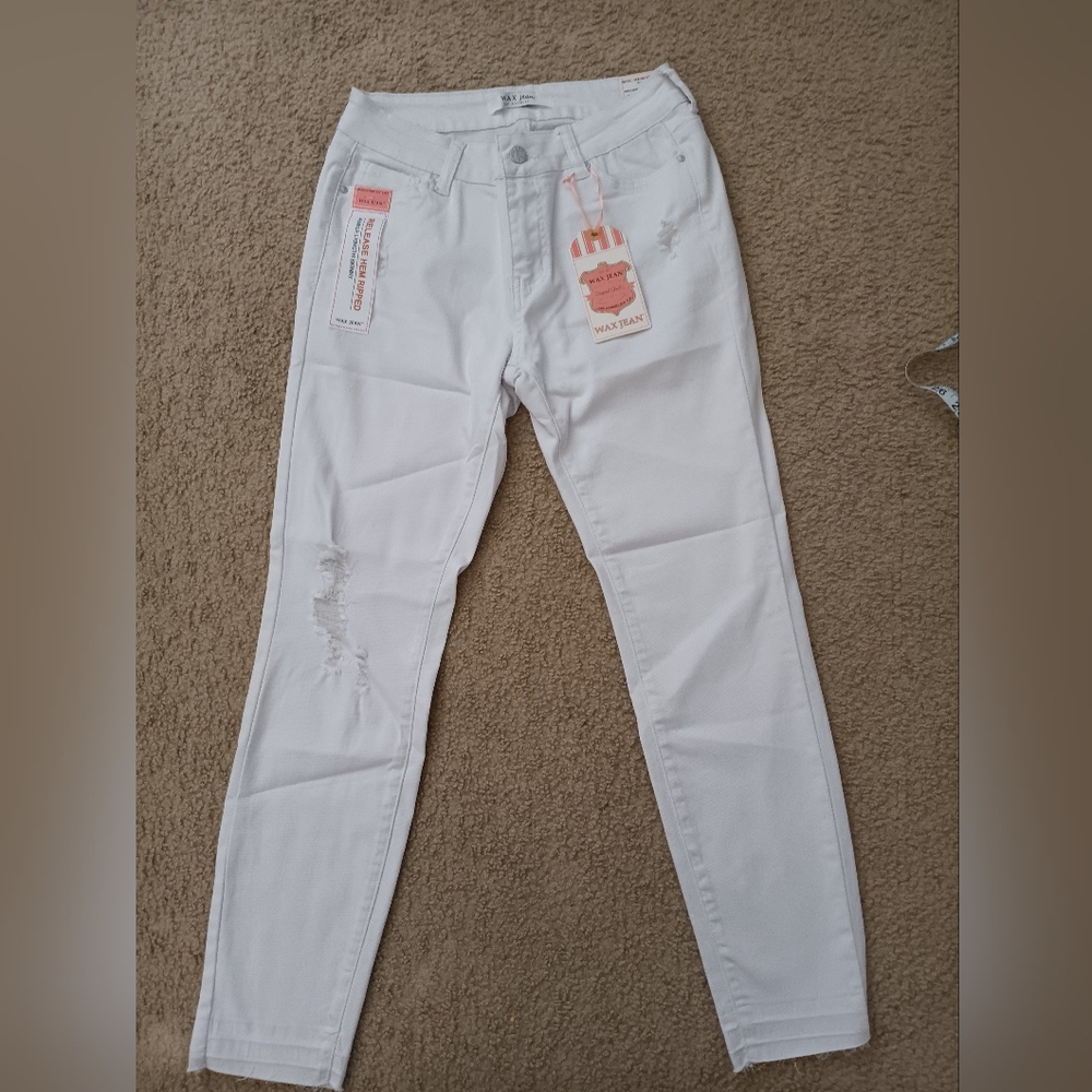 Women's White Ripped Jeans